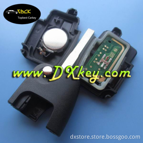 Hot sale 3 button auto remote key for Ford Focus flip remote key 4D63 chip